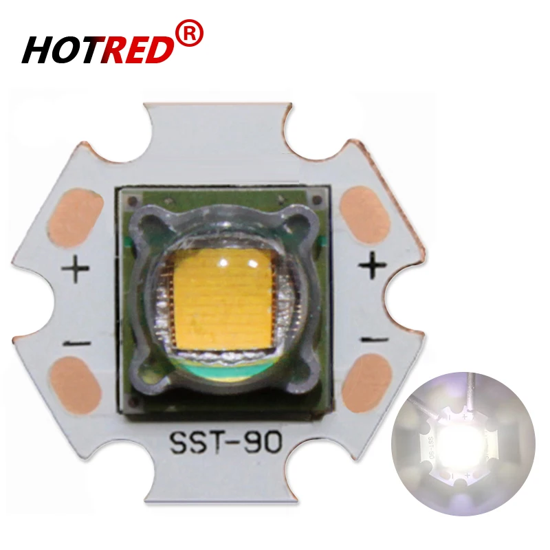 Oryginalna SST-90 30W LED importowana lampa diodowa chipowa DC3V 9A 3000lm ciepła biała światło sceniczne miedziana tablica 12V kierowca sprzęt medyczny