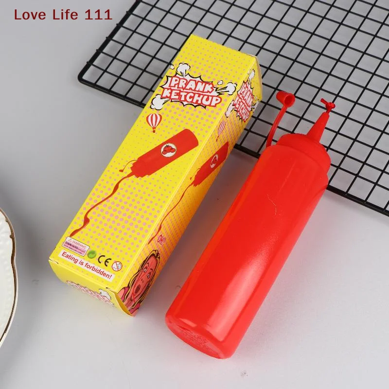 Garrafas engraçadas de ketchup, piadas práticas, molho de tomate, brinquedos legais para adultos e crianças, itens assustadores, presente surpresa de ketchup falso