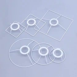 1Set Cylinder Vintage Lampshade Lamp Iron Lamp Frame Shade Accessories For E27 Lamp Socket Chandelier