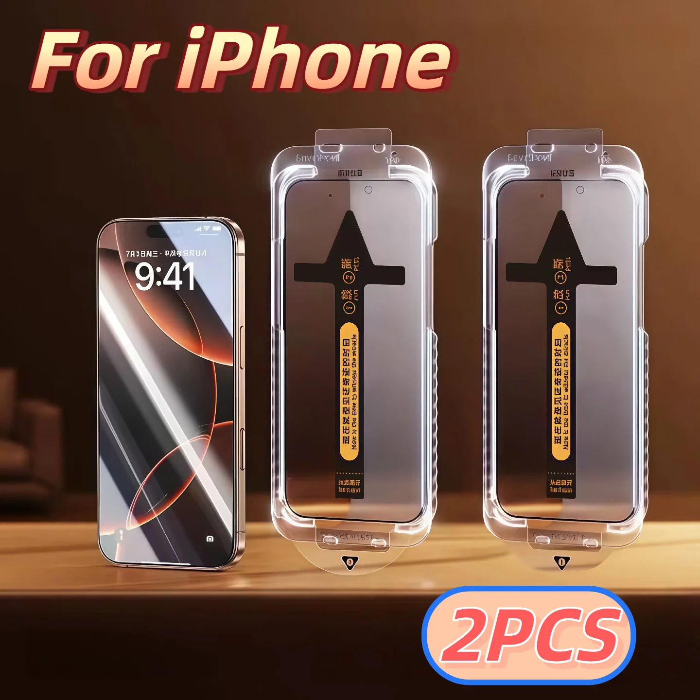 

2pcs Tempered Glass Screen Protector for iPhone 17 16 15 14 13 XS XR Pro Max Easy Install Anti-Scratch Protective Film