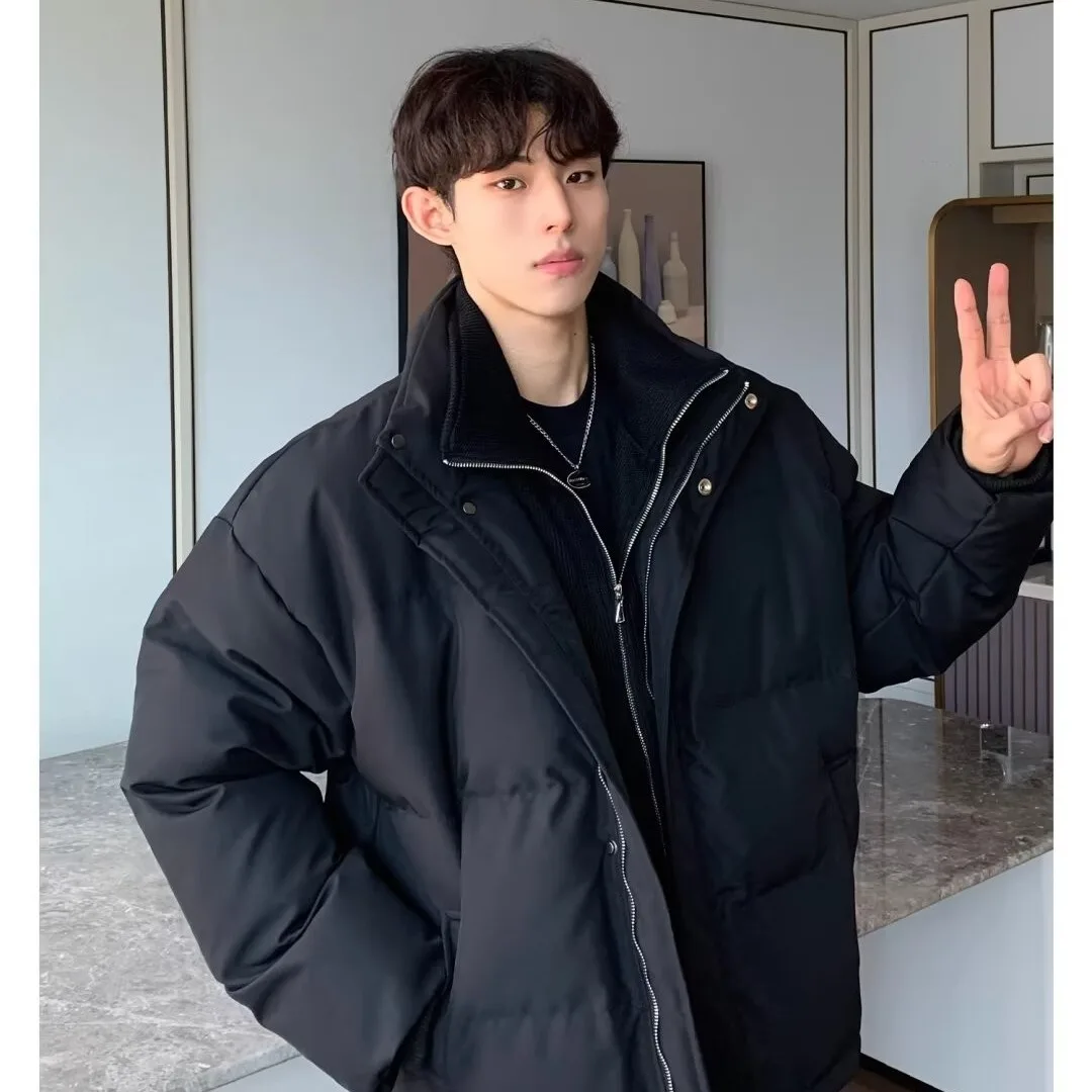 الرجال عادية فضفاض القطن Jaet الدافئة الوقوف طوق القطن معطف مبطّن العصرية الخريف الشتاء حجم كبير 250 Pou وهمية قطعتين