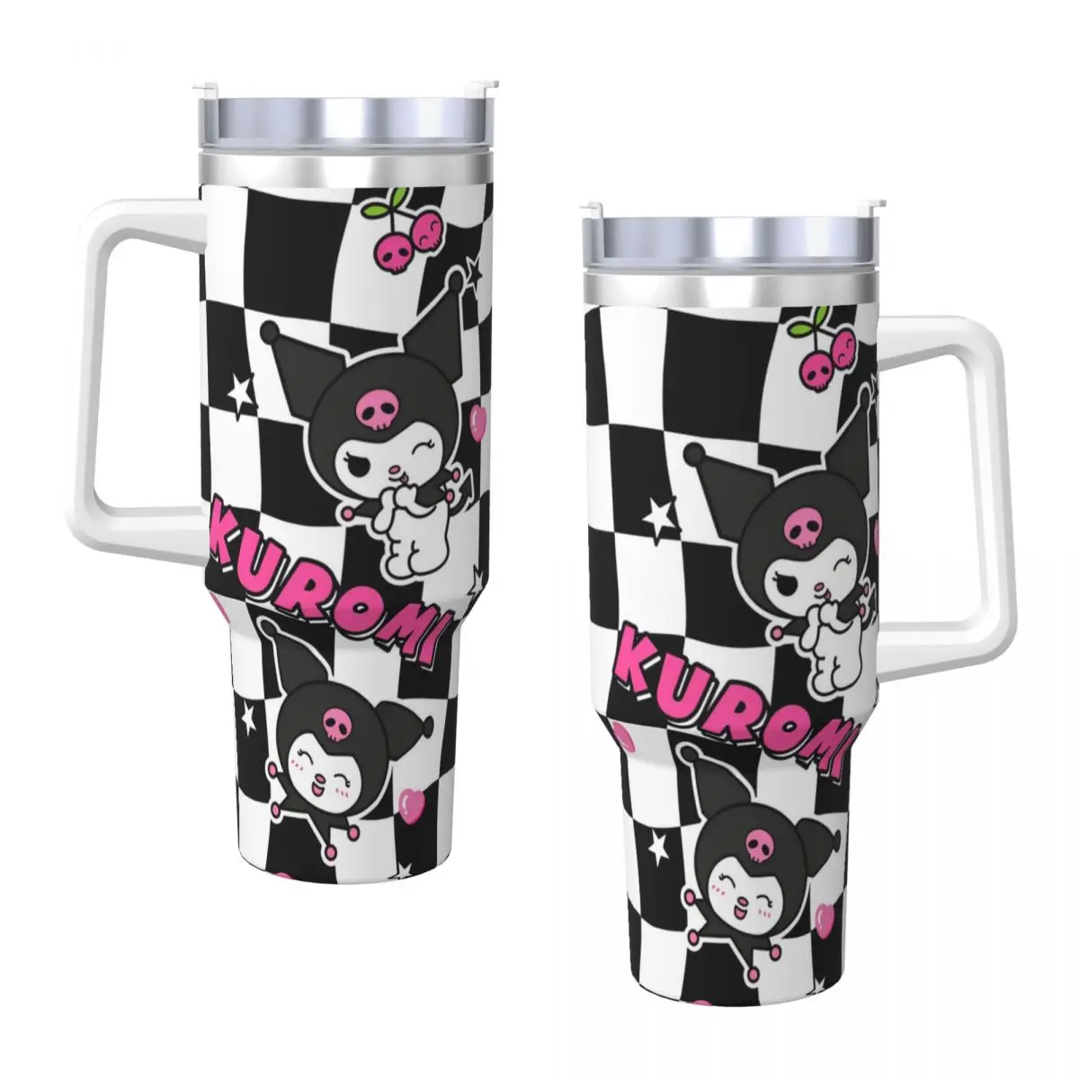 Sanrio Kuromi Miniso Japan Kawaii Tumbler Cold Drink Water Bottle Keep Heat Stainless Steel Thermal Cups Printed Travel Mugs Cup