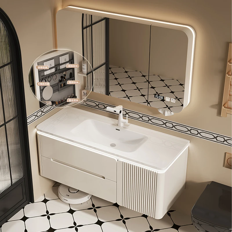 

Oak paint bathroom cabinet combination ceramic integrated wash basin washbasin toilet washbasin bath cabinet washbasin