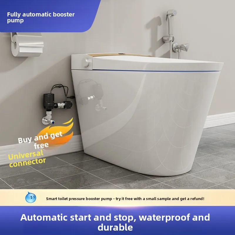 Toilet Booster Pump Automatic Booster No Punching Required for Tankless Smart Toilet Household Silent Water Booster