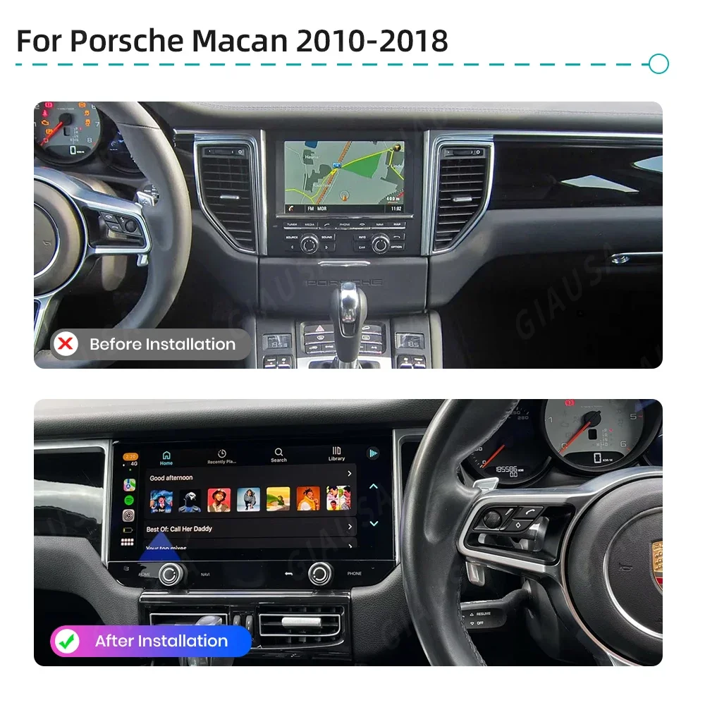 

12.3" Screen For Porsche Macan 2010-2018 upgrade to 2018-2023 Multimedia Car Radio Carplay Android Auto Head Unit Vedio Display