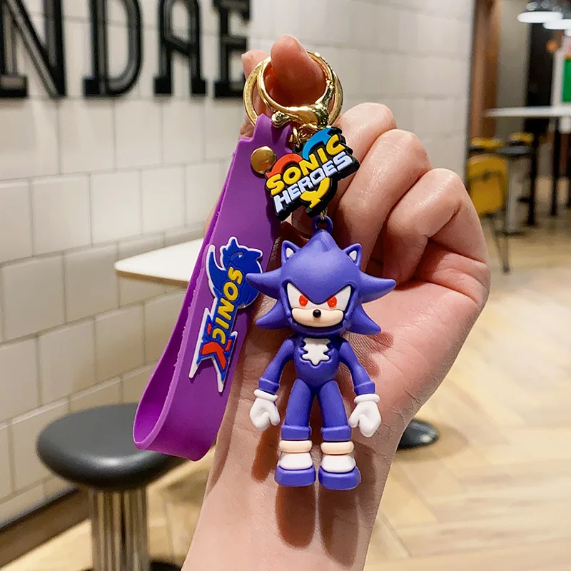 Cartoon Sonic  Car Keychain Couple Bag Pendant Decoration Small Gift Cute Variable Speed Sonic Key Ring Sonic Mouse Key Chain