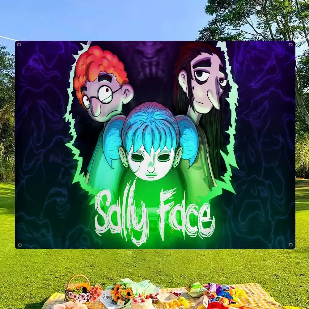 Game S-Sally F-Face Cartoon Flag Art Science Fiction Room Home Decor Wall Hanging Home Decor Banner