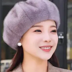 Retro Beret Hat Autumn Winter Women British Hepburn stylish Artist Painter Hats Thick Warm Woolen Pumpkin Beanies Cap