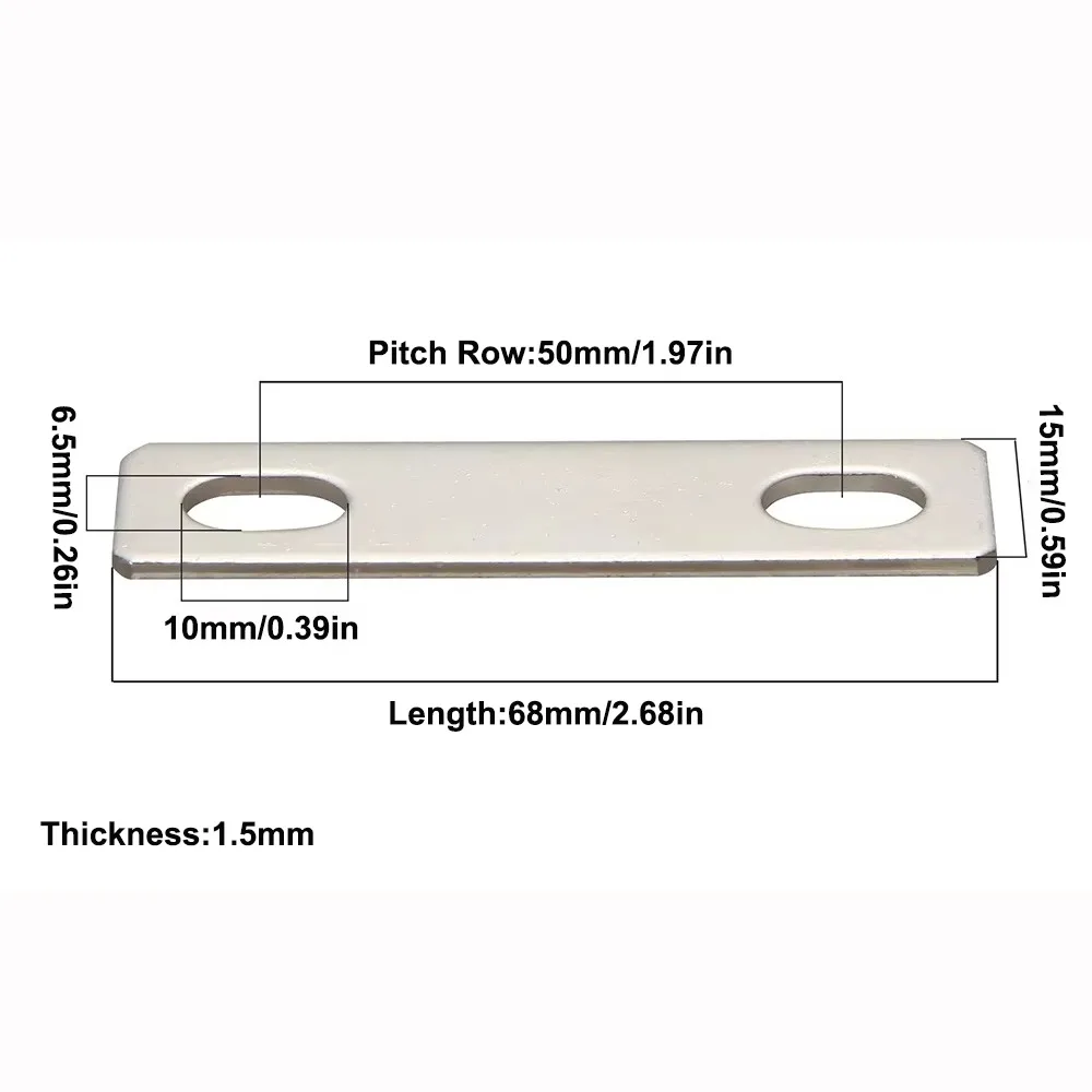 New M6 Bus Bars Connector Flat Nickel-plated Copper Battery Busbar Copper Busbar Lifepo4 Cell Lithium