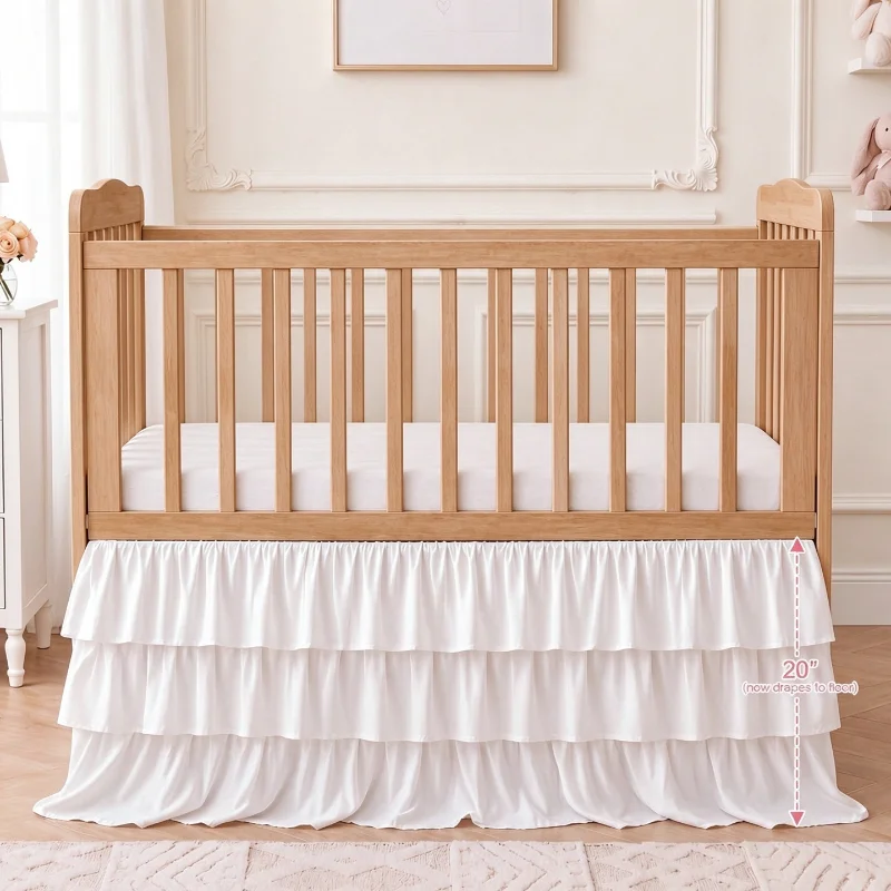 white-crib-skirt-for-baby-girls-boys-28-x-52-with-20-drop-boho-nursery-toddler-bed-dust-ruffle-extra-long-bedding-skirts