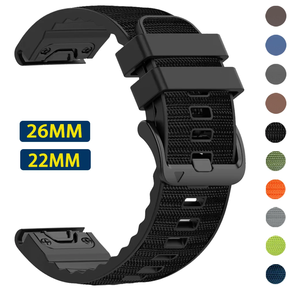 QuickFit 22mm 26mm Strap for Garmin Fenix 9 9Pro Solar 47mm 51mm Fenix8 E 7 7X Pro 6X/Epix Pro Gen2/Tactix 8/quatix 8 Watch Band