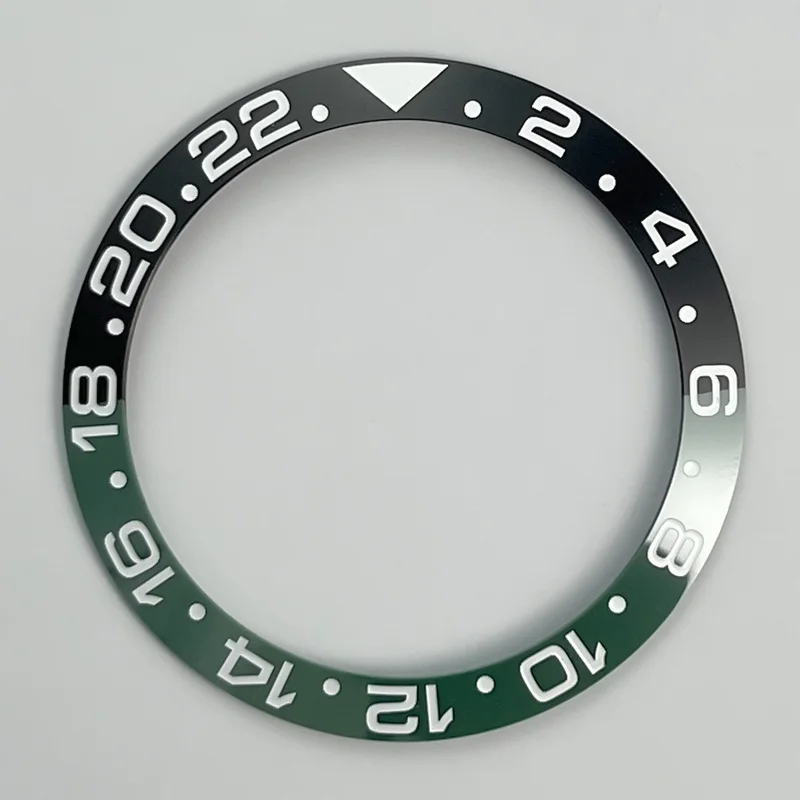 Anello per inserto lunetta per orologio in ceramica da 38 mm per cassa dell'orologio Pendenza in lega adatta per NH35 NH34 GMT Orologio da uomo subacqueo Parte Acce