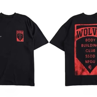 New DARCSPORT Wolf Head Limited Club Series Fitness Training Basketball Cotton Short Sleeve Men's and Women's T-Shirts