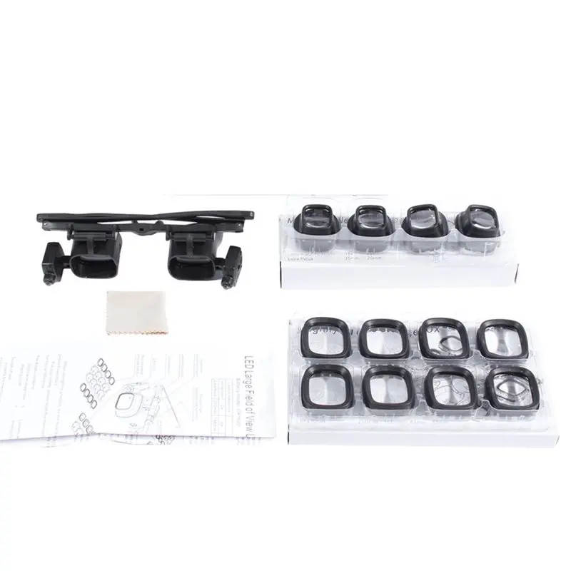 نظارات مكبرة متعددة الطاقة B06C-SRATE مع أضواء LED مزدوجة