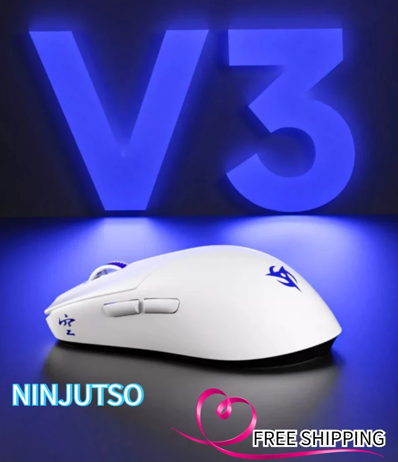 

Premium NINJUTSO Sora V3 Wireless Gaming Mouse 40g Ultra Lightweight 8K Polling Rate 45000DPI Low Latency for FPS Gamers