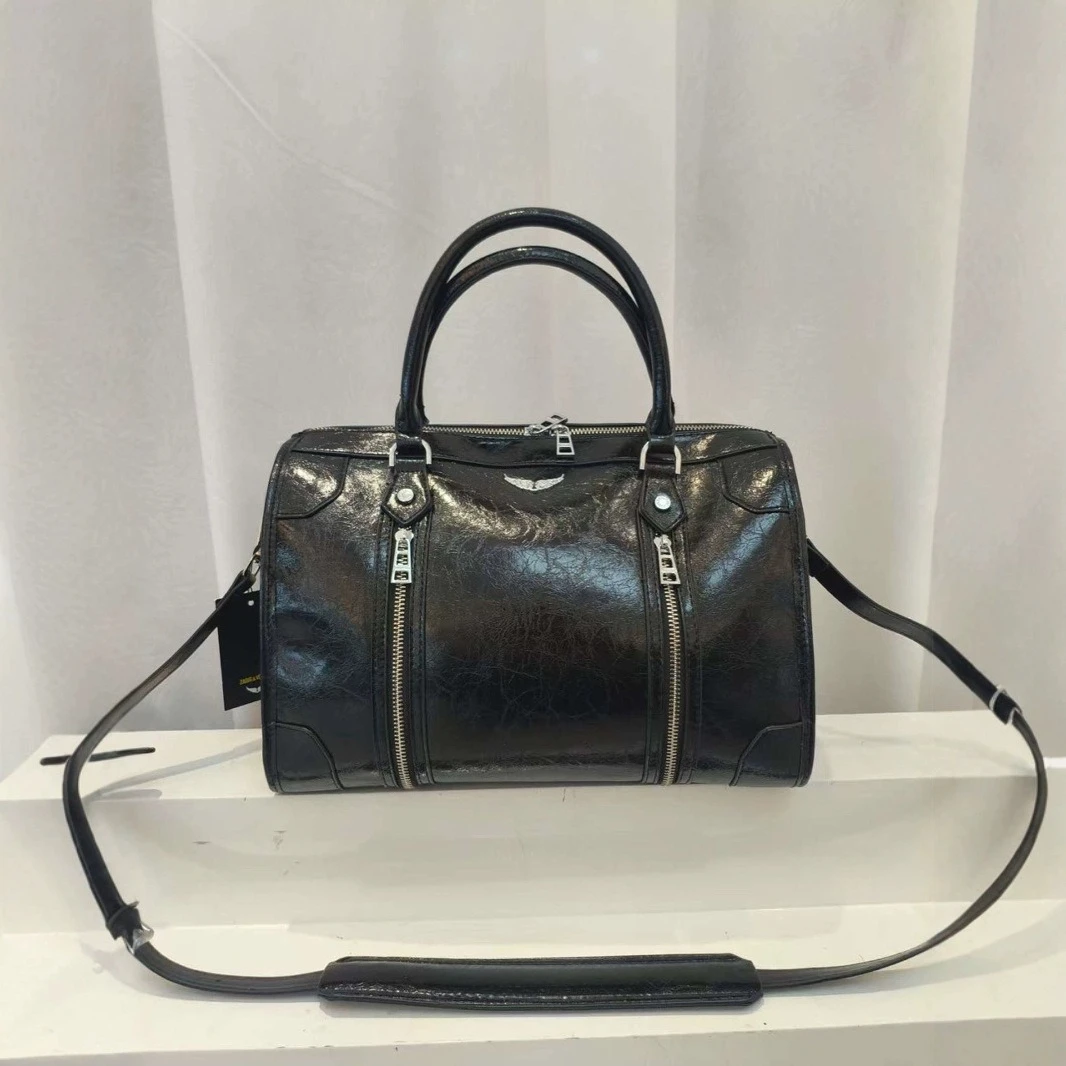 

Стильная сумка-ведро из вощеной кожи | Крутой повседневный кошелек через плечо | Винтажная сумка через плечо для женщин, путешествий и повседневного использования