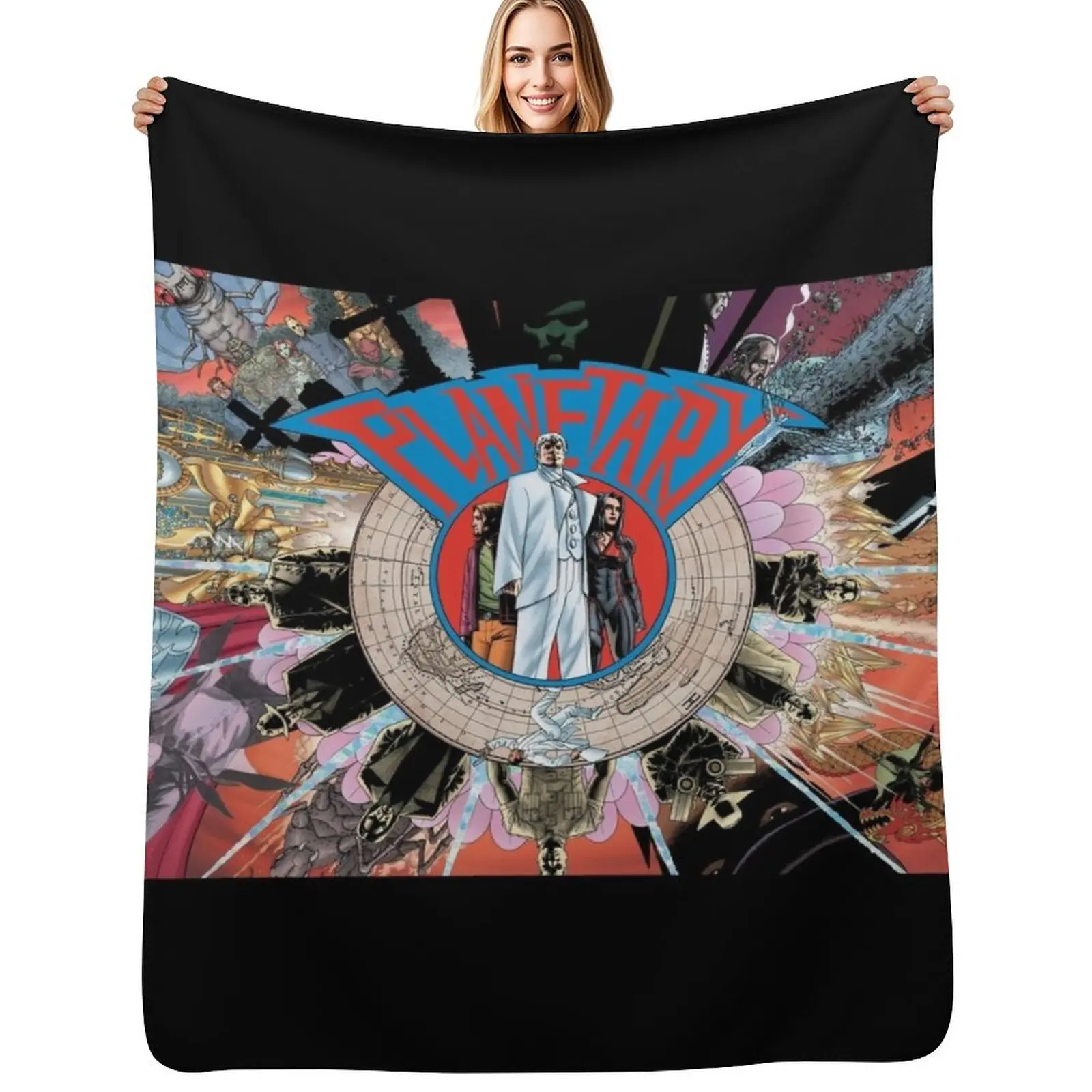 planetary, comic, warren ellis, John Cassaday, Elijah Snow, Jackita Wagner,Drummer, the four, Throw Blanket Furrys Blankets