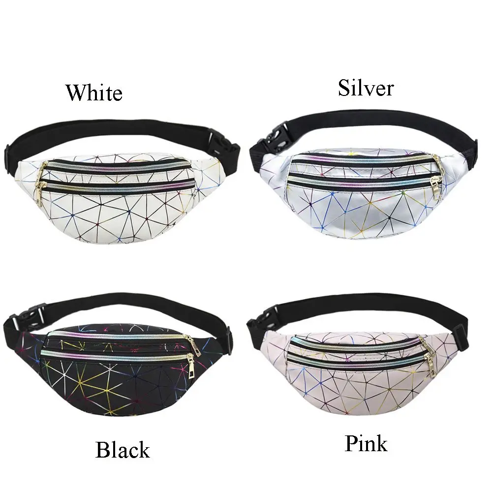 New Fashion Women Waist Packs Fanny Pack Pouch Hip Purse Satchel Laser Belt Bags Geometric Patterns Wallet