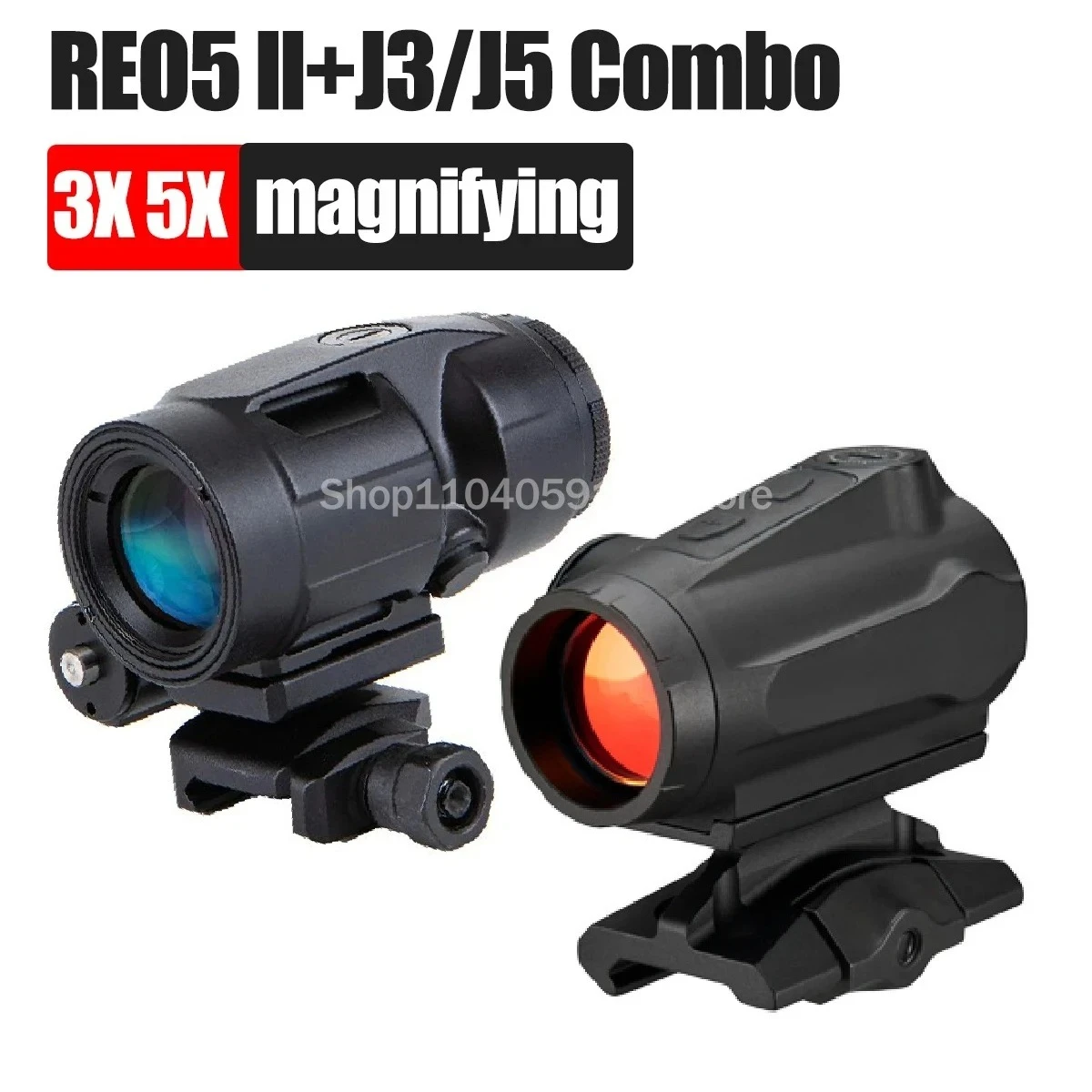 

Тактический прицел Red Dot R5 II с увеличителем J3/J5 3X/5X, голографический охотничий прицел для крепления 20 мм с оригинальной маркировкой