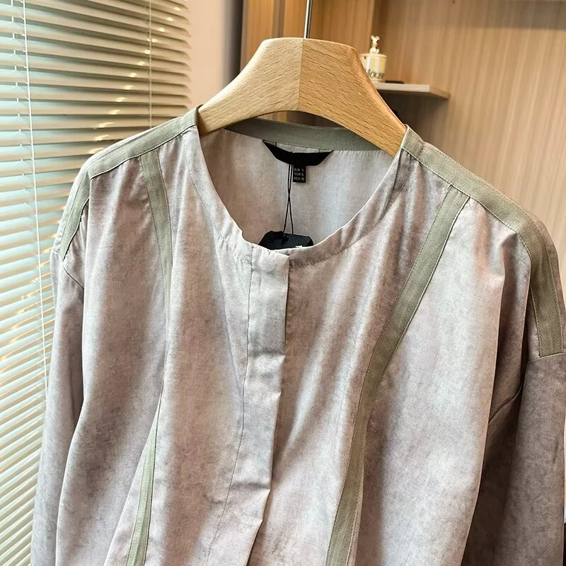 Dave&di 2026summer Woman Clothes Fashion Ladies French Lazy Loose Shirt Minimalist Collect Wasit Elegant Top Kimono Blouse Women