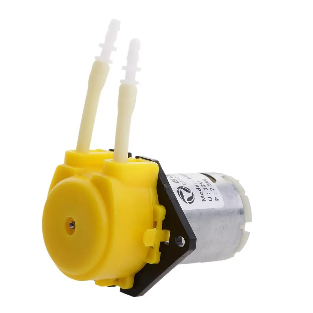 DC 12V Peristaltic Lab Dosing Pump Liquid Hose Pump Buckle Type Head for Aquarium Dosing and Analytical Water Sampling