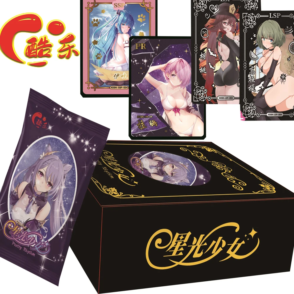 

Starlight Young Girl Collection Cards Anime Beauty Characters Goddess Story Series Colorful Gilding Thick Card Child Hobby Gift