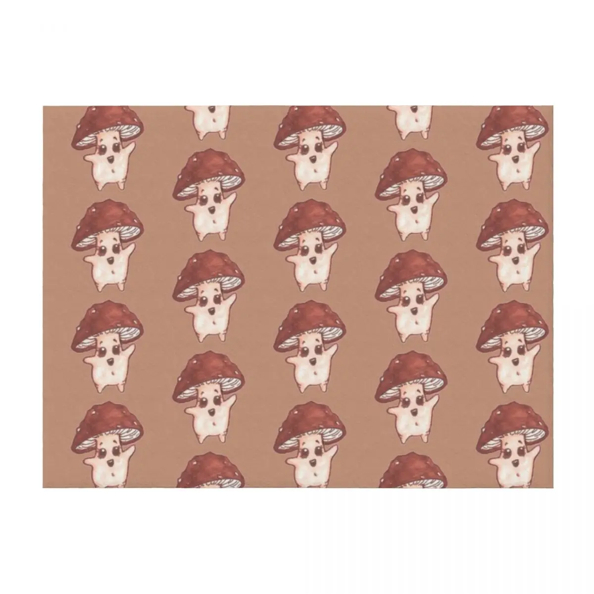 

Mushroom Friend Throw Blanket Winter beds Beautifuls for winter Hairy Blankets