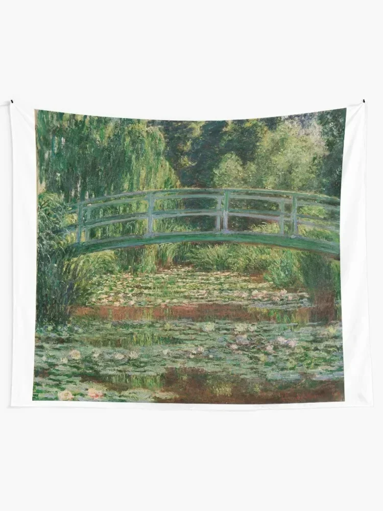 1899-Claude Monet-The Japanese Footbridge and the Water Lily Pool, Giverny-89 x 93 Tapestry Wall Art Tapestry