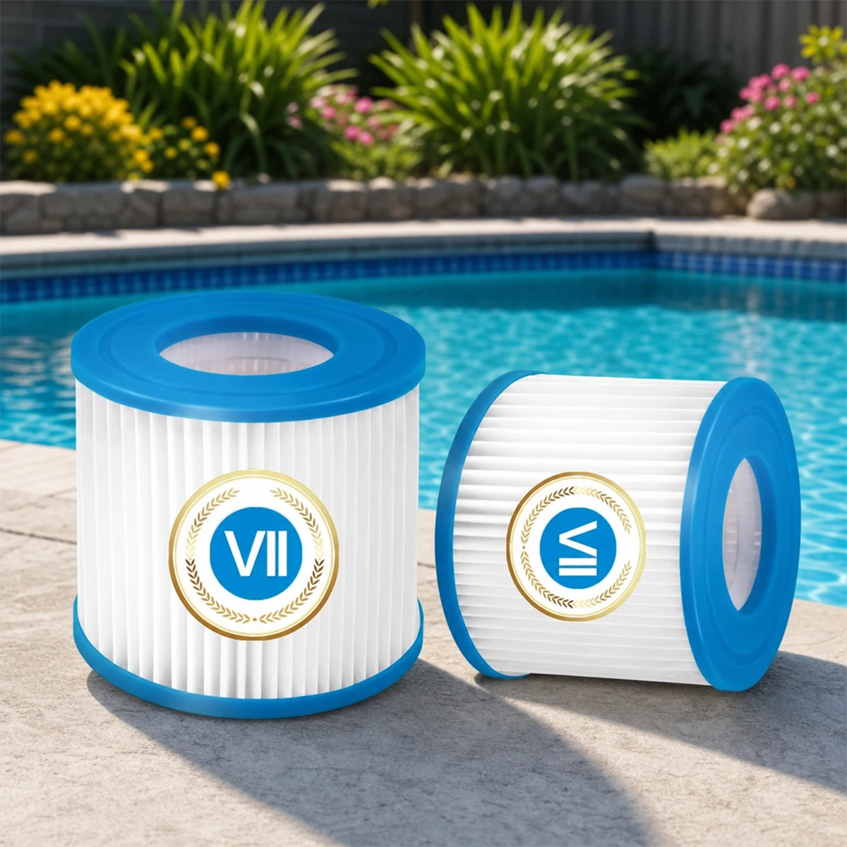Type VII Bestway Swimming Pool Replacement Swimming Pool Filter Fit for Bestway Flowclear Size VII Filter Cartridge Lay-Z-Spa