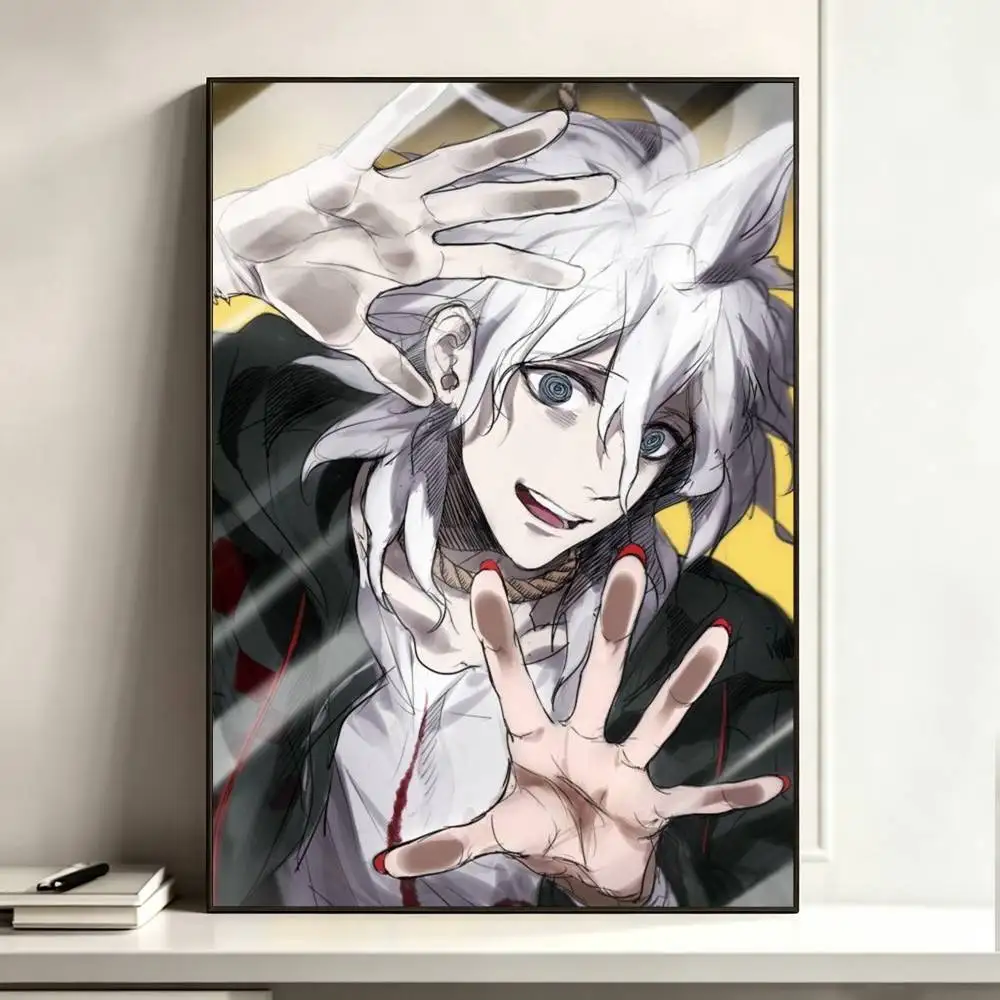 Nagito Komaeda Game Danganronpa  Poster Waterproof Wall Art Sticker For Bar Living Room Vintage Decor High Quality Print Gift