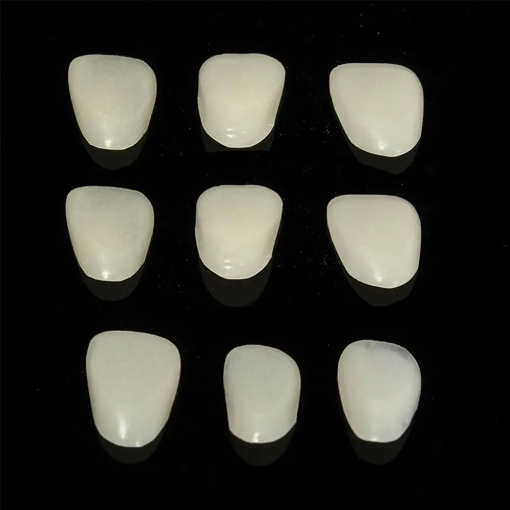 Carillas dentales blanqueadoras ultrafinas, dientes de resina, superior, frontal, caliente, 70 unids/lote por paquete