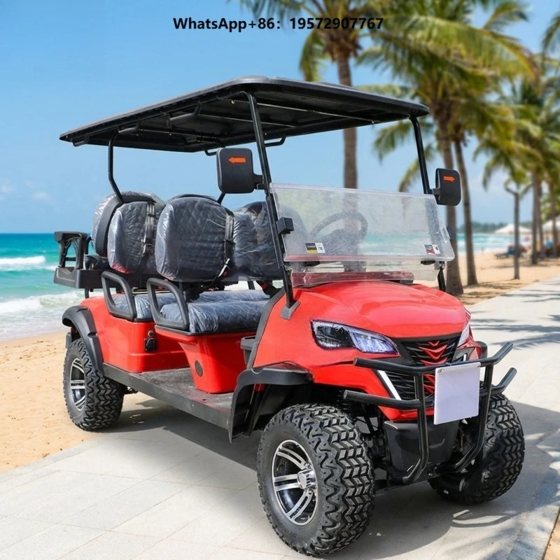 Electric Golf Car Multifunctional 6 Person Electric Sightseeing Golf Cart for Resort Use