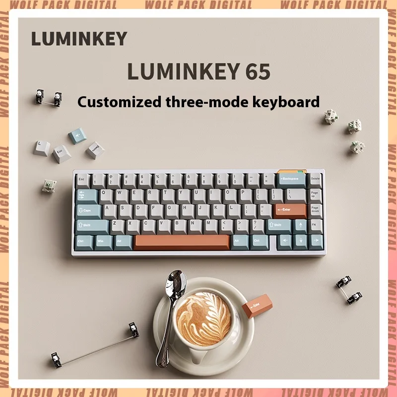 

Беспроводная Bluetooth-клавиатура LUMINKEY 65, три режима