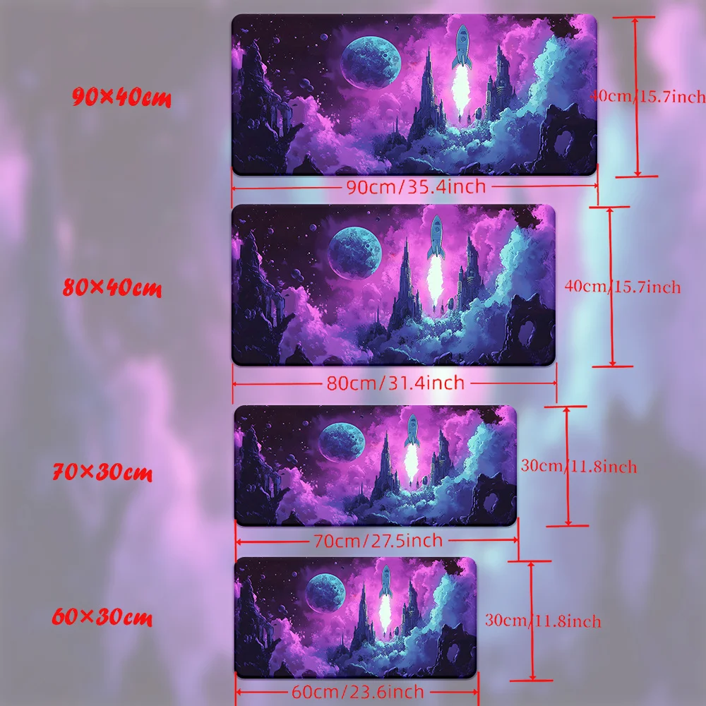 1 Stück Raketenstart-Mauspad, Tastatur-Gaming-Zubehör, Mauspad, Büro, Computer, PC, Gamer, Laptop, Schreibtischunterlage, Naturkautschuk-Wate