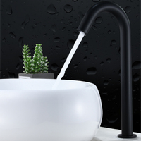 Black Automatic Touch-Free Infrared Sensor Faucet Touchless Bathroom Basin Tap Cold Hot Water Mixer Fixture Modern Sink