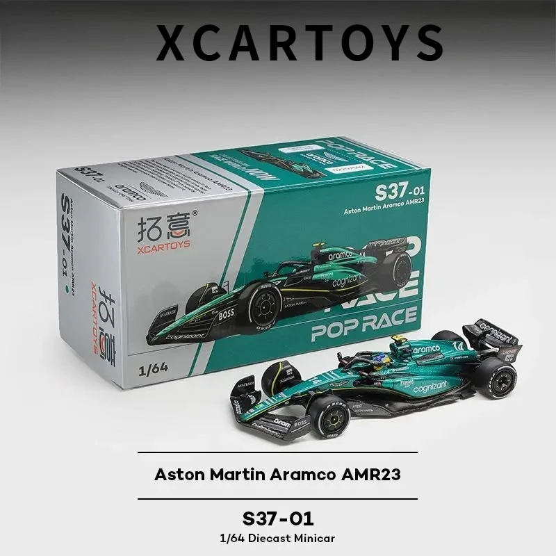 xcartoys-modellino-in-scala-1-64-poprace-aston-martin-amr23-f1-supercar-in-metallo-pressofuso-modello-da-collezione-per-esposizione