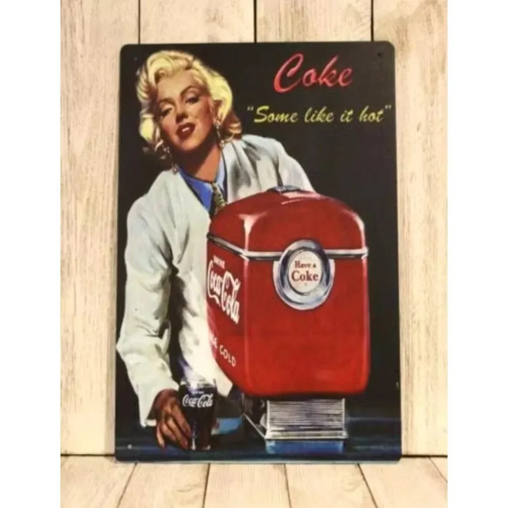 Marilyn Monroe Retro Pinup Girl Metal Sign Vintage 50s Poster Tin Sign 12x8inch 20x30cm 16x12inch 40x30cm