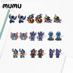 2024 New Halloween Lilo Stitch Stud Earring Ghost Epoxy Jewelry Resin Acrylic Earrings Handmade Gifts Fans