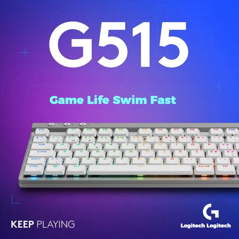 

Новая беспроводная игровая клавиатура G515 Lightspeed Tkl, 87-клавишная эргономичная клавиатура, игровая клавиатура с RGB-подсветкой для киберспортивных игр