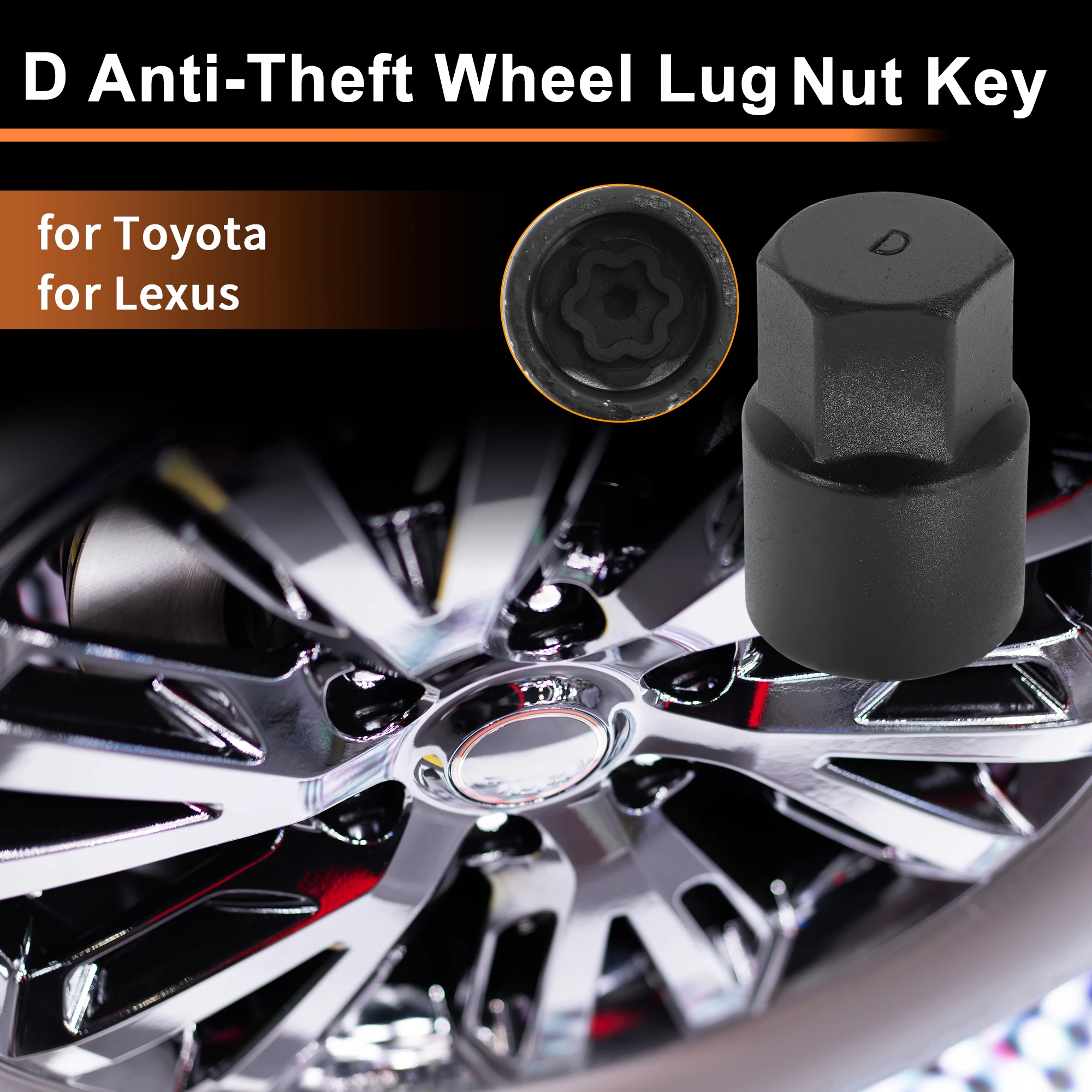 

UXCELL D гайка стопорного колеса для Toyota для Lexus противоугонная стопорная гайка колеса инструмент для снятия гнезда ключа