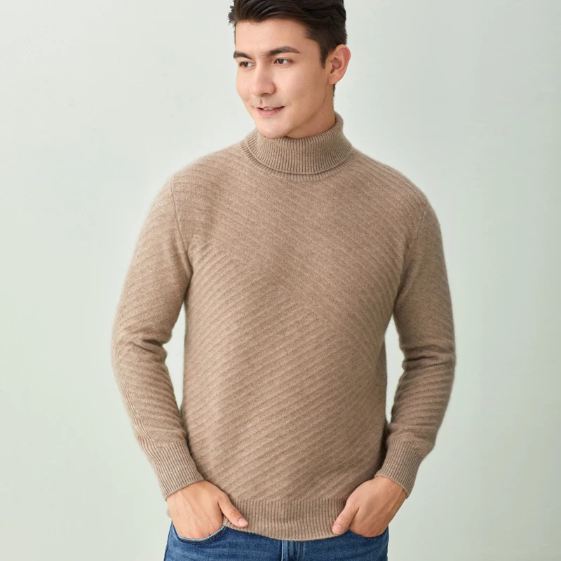 

Autumn and winter business men's sweater turtleneck sweater padded long-sleeved cashmere sweater men.