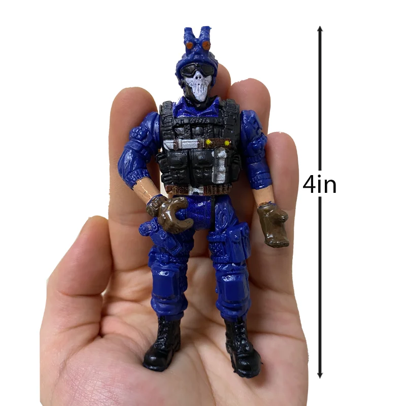 4PC 1/18 Figurki akcji Armia Policja Mężczyźni Zabawka Żołnierz Wojskowy Siły Specjalne Elitarny Zespół SWAT Strażak Elastyczny Prezent dla chłopca strażaka