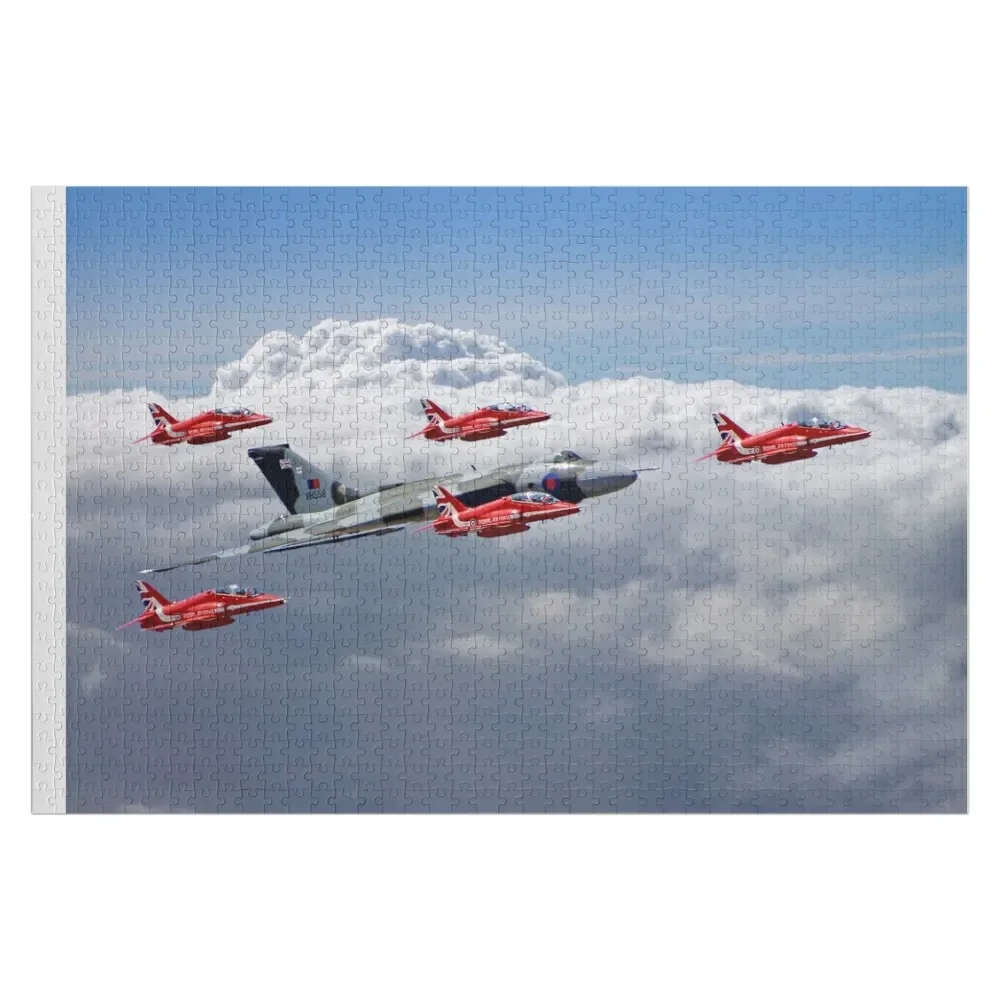 

Final Vulcan Flight With The Red Arrows - 3 Jigsaw Puzzle Baby Toy Personalized Photo Gift Puzzle