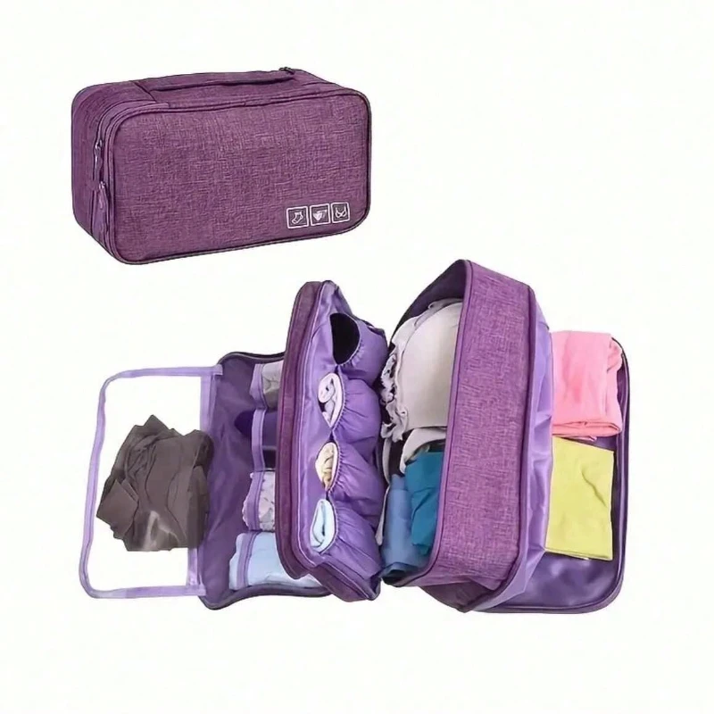 1pc Travel Packing Organizer Lightweight Zipper Storage Bag For Underwear Socks Accessories For Luggage & Suitcases Travel Bag