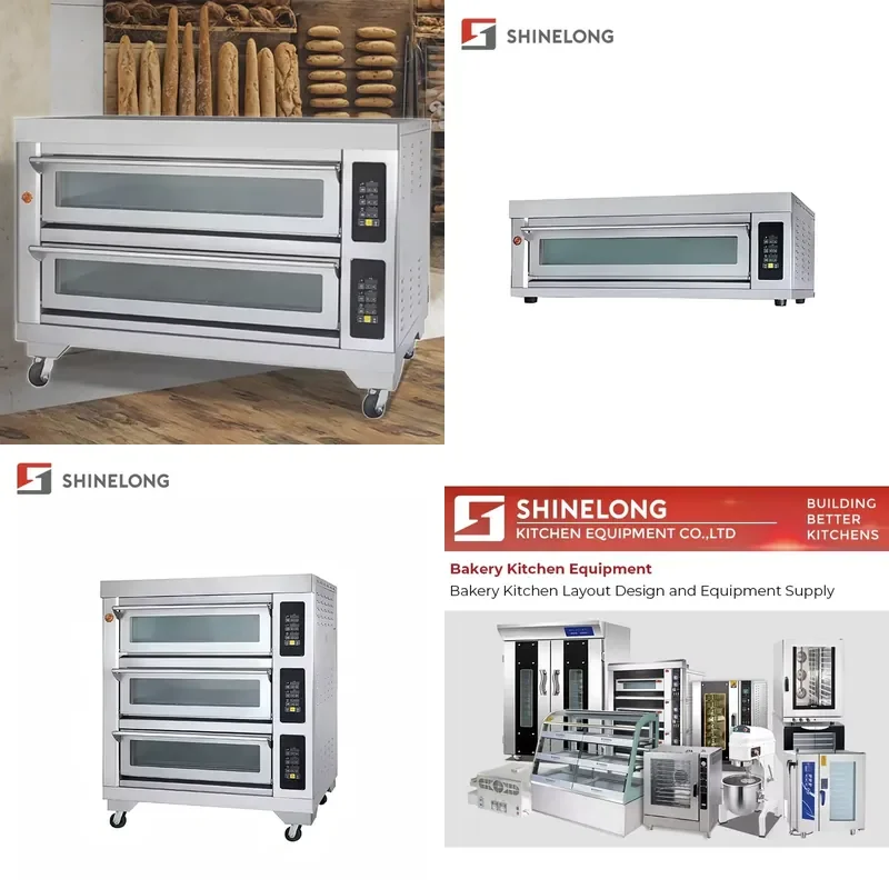2 Deck 4 Tray Commercial Electric Baking Oven Bakery Machine for Bread
