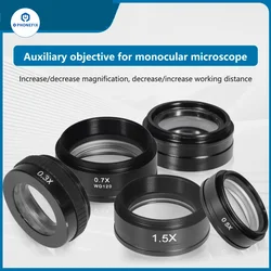 0.3X 0.5X 0.7X 1.5X 2X Auxiliary Objective Lens Thread 42MM for Industrial Video Microscope 10A C-Mount Industrial Zoom Lens