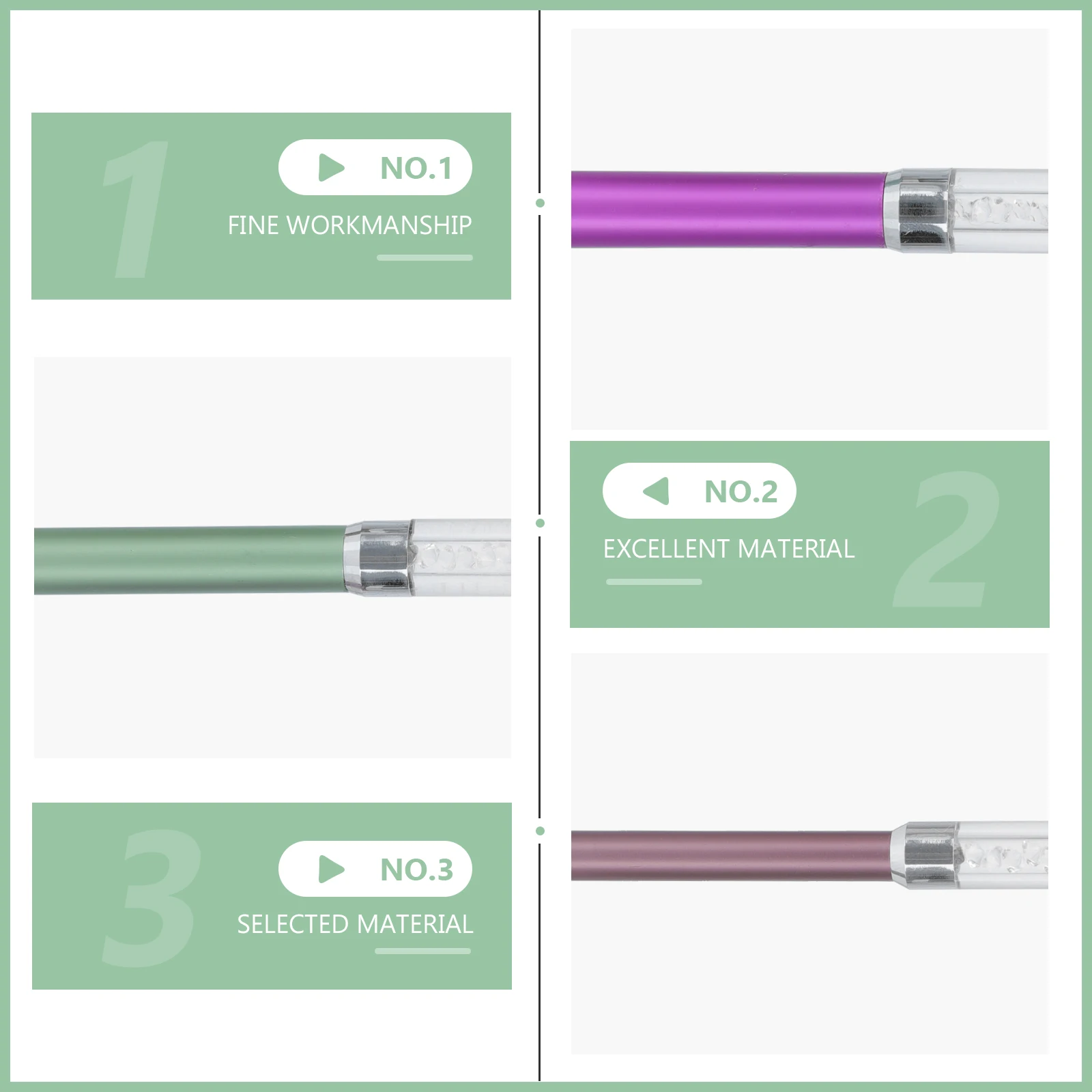 

3pcs Aluminum Art Extension Styling Tubes For Nail Shaping Tube Manicure Tools Manicure Diy Nail Salons Tools