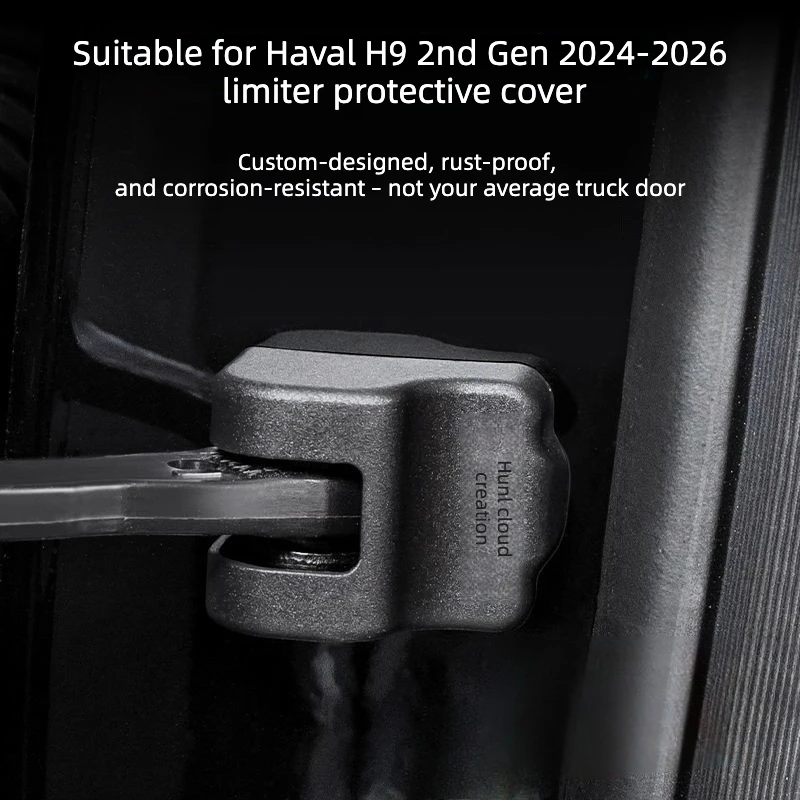 For Haval H9 Gen 2 2024‑2026 Door Stopper & Latch Protective Cover Shock‑Absorbing Anti‑Rust Decor Trim Exterior Mod Accessories