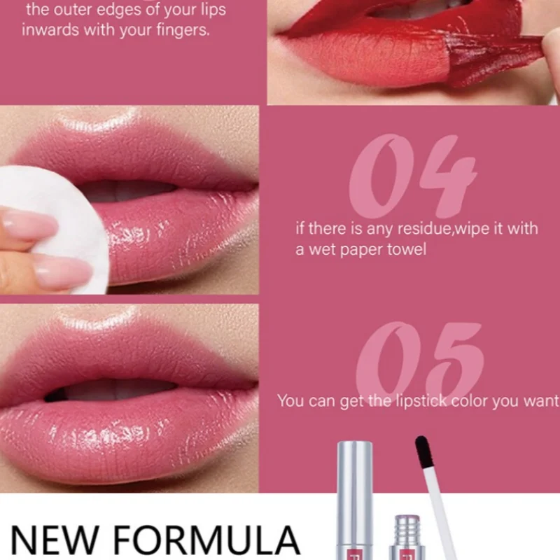 Descascar manchas labiais de longa duração, à prova d'água, rosa, à prova de matiz, natural, sem desbotamento, batons, maquiagem, cosméticos, presente feminino