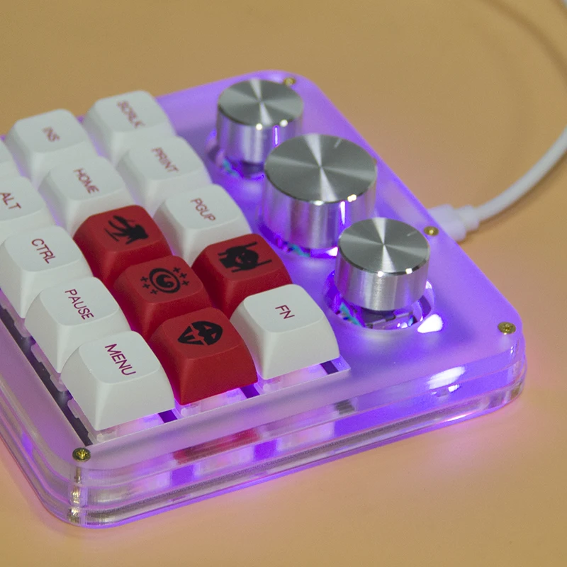 Winry 15Key RGB Backlit VIA QMK Firmware Mechanical Keyboard for Gaming PS Designer DIY Keyboard Kit Without Cap Cherry Switch